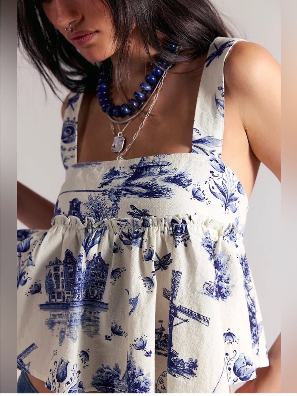 Free people Romy babydoll blouse